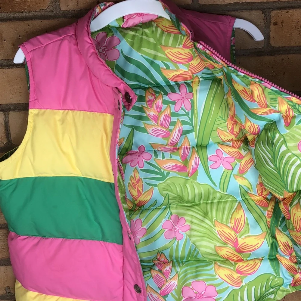 Lilly Pulitzer puffer vest sz 10-12 Girls/S Women - Picture 8 of 8